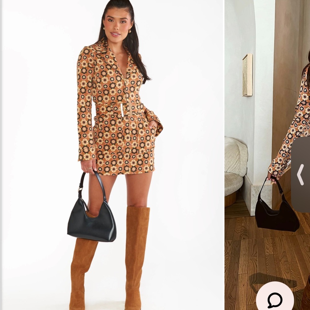 Long sleeve outlaw floral dress!